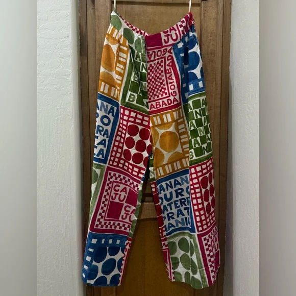 Anthropologie x Farm Rio Multicolor Graphic Palazzo Pants - Picture 5 of 5